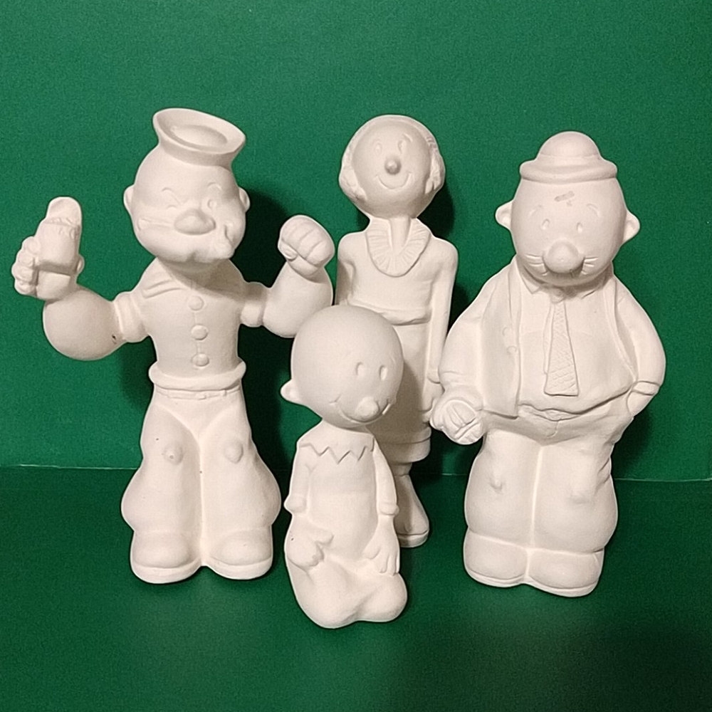Popeye in the Gane Unpainted Ceramic